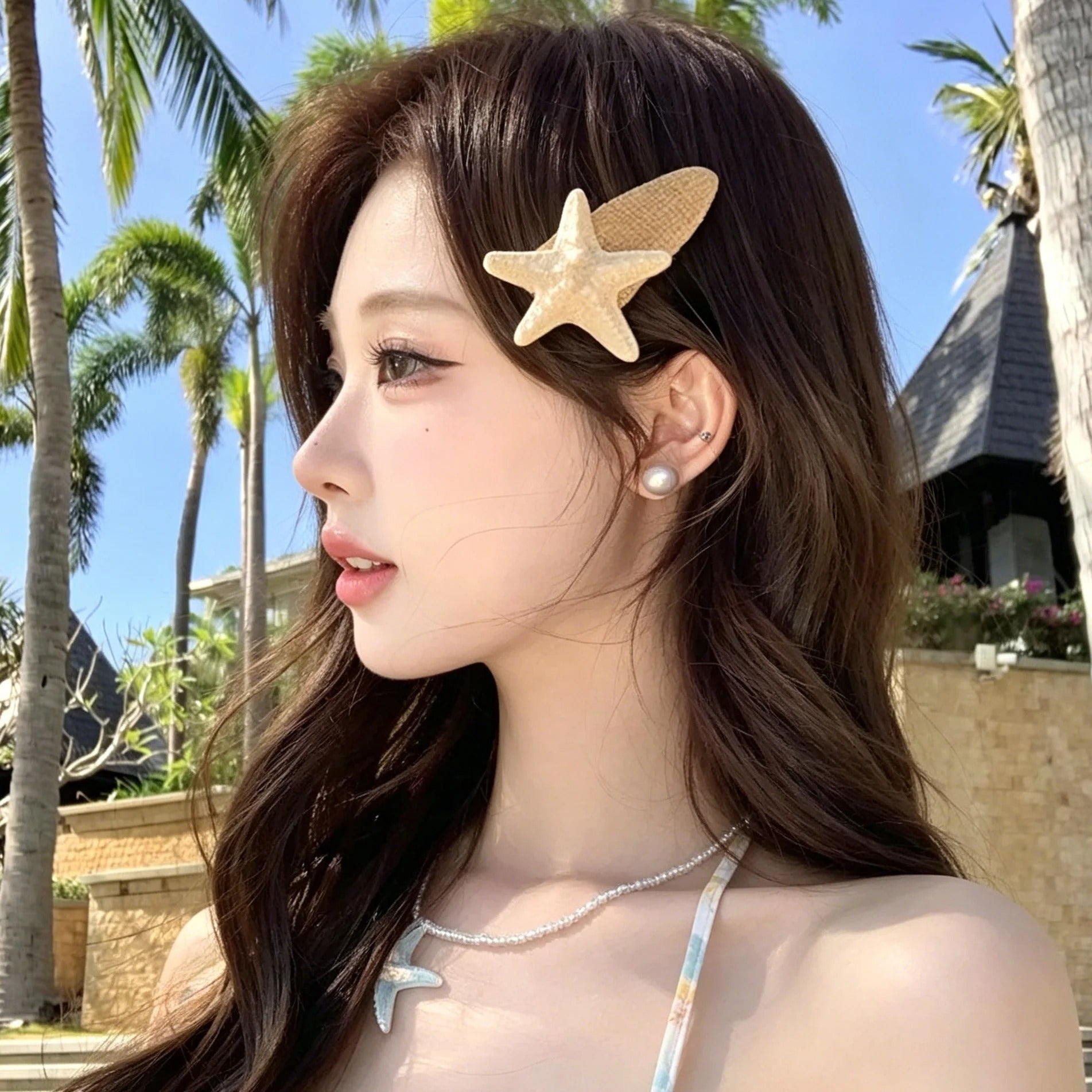 Summer Beach Straw Hair Clip