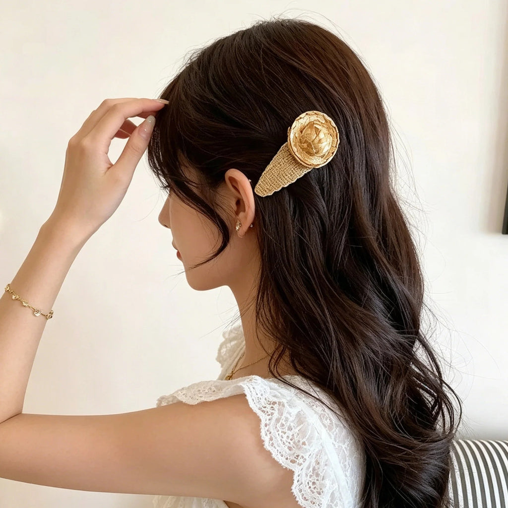 Summer Beach Straw Hair Clip