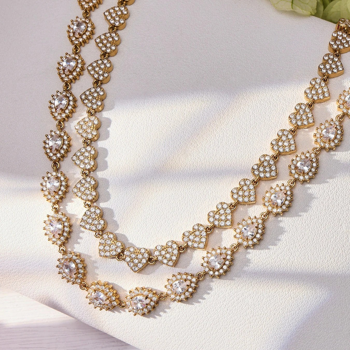 Surgical Steel Teardrop Cubic Zirconia Jewelry Set